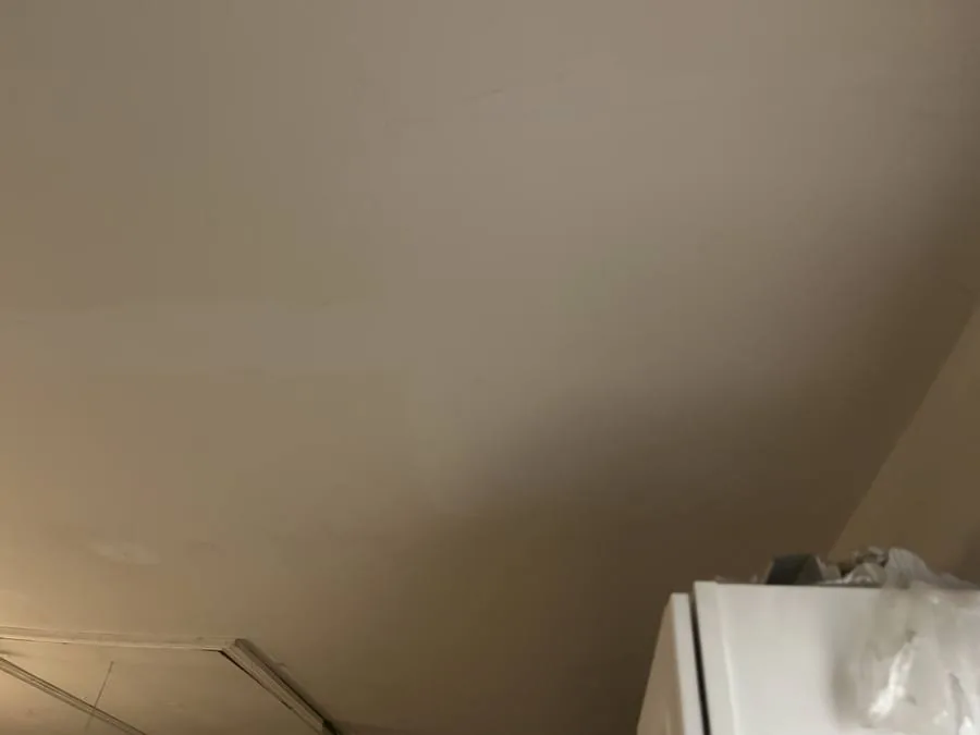 Ceiling after repair — smooth, paint-ready finish